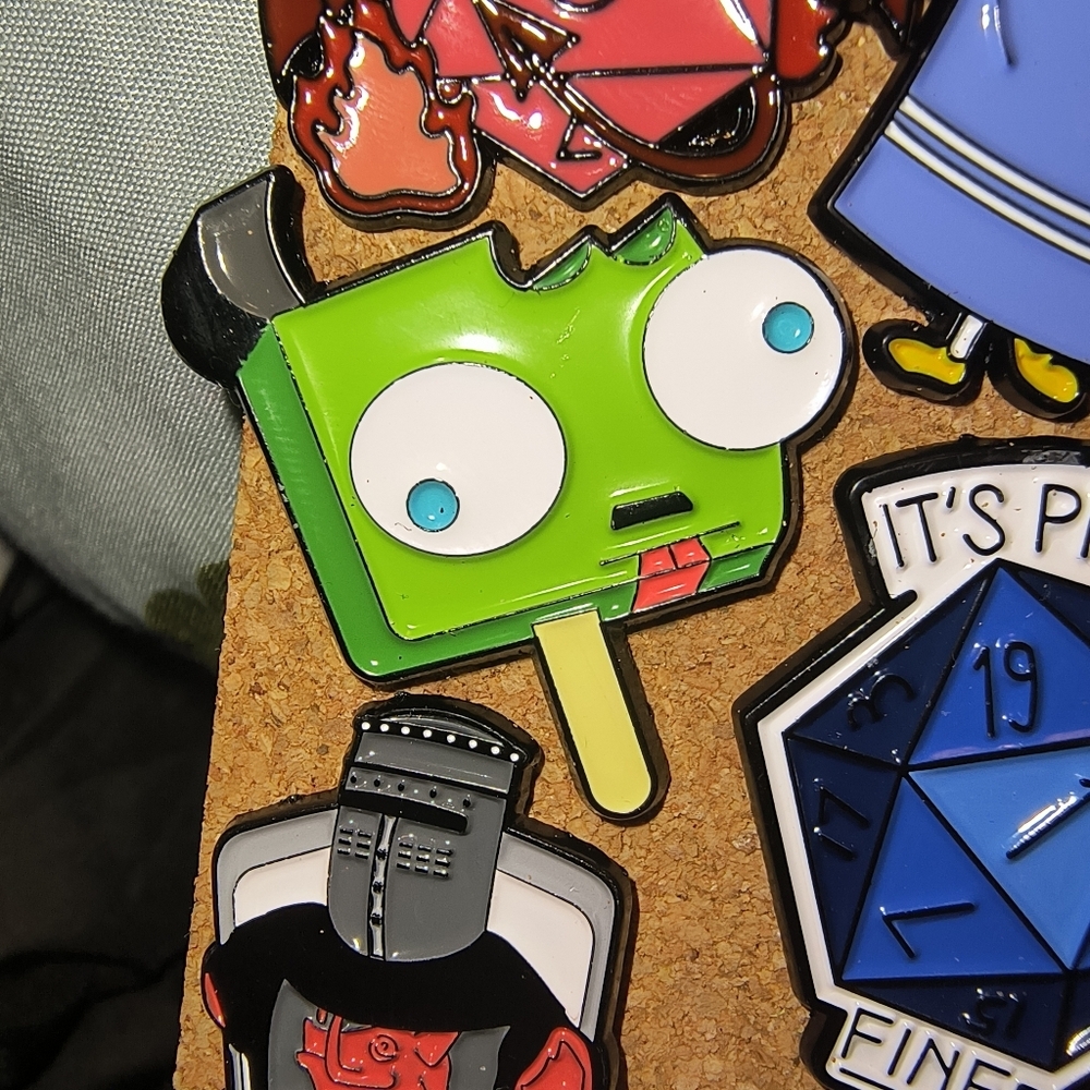 Green Cartoon Popsicle Enamel Pin Invader Zim